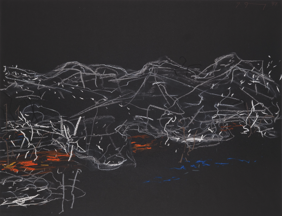 7. 1978, pastel, paper, 65 x 50 cm